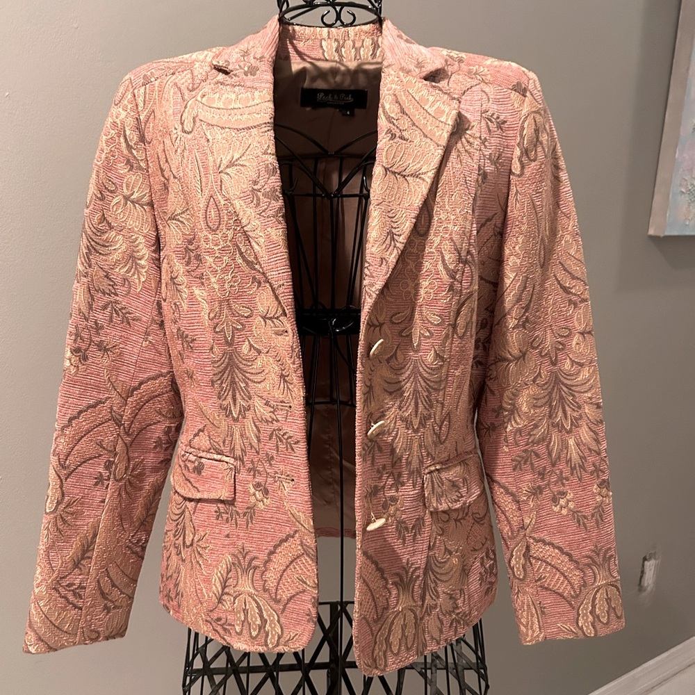VTG Peck & Peck Multicolored Paisley Blazer Suit Jacket. Size 4